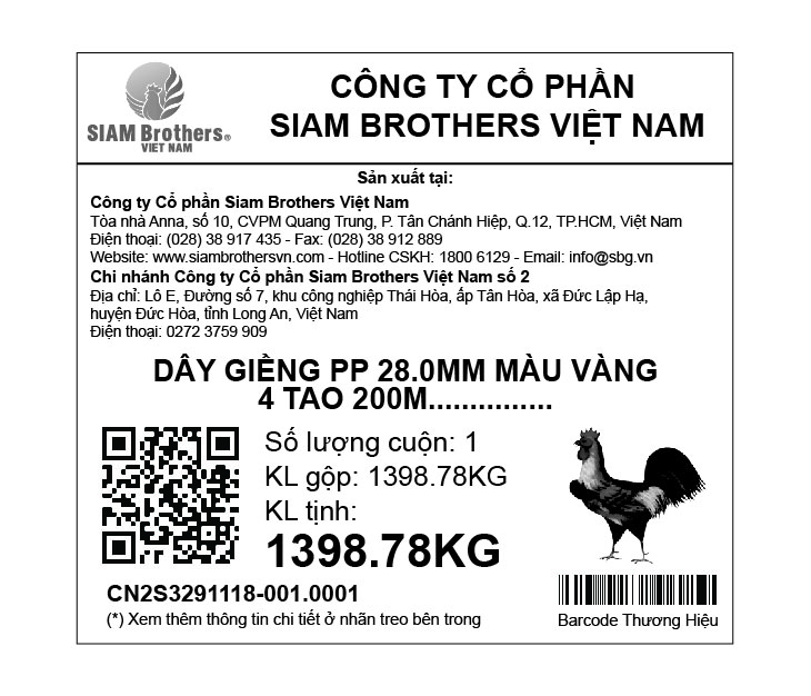 CÁCH PHÂN BIỆT DÂY THỪNG SIAM BROTHERS VIỆT NAM CHÍNH HÃNG