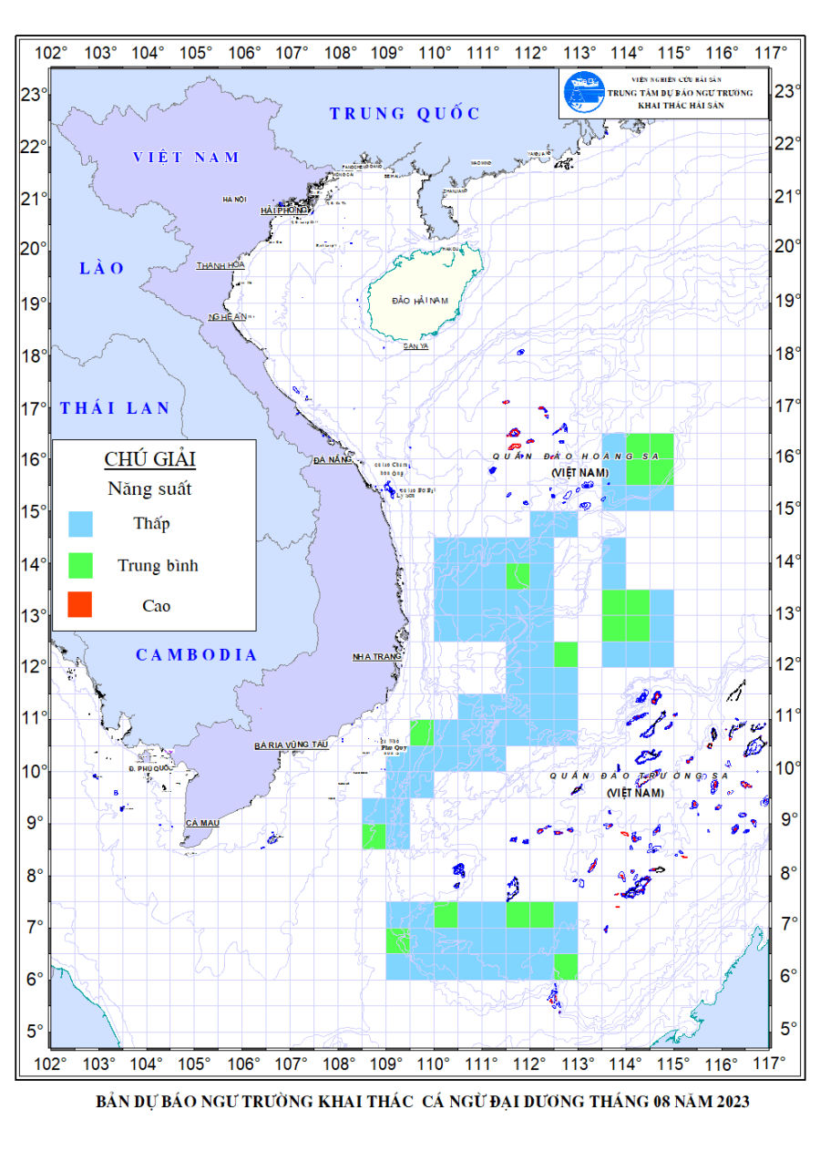 Lịch thủy triều 07/8/2023 (21/6/2023 âm lịch)