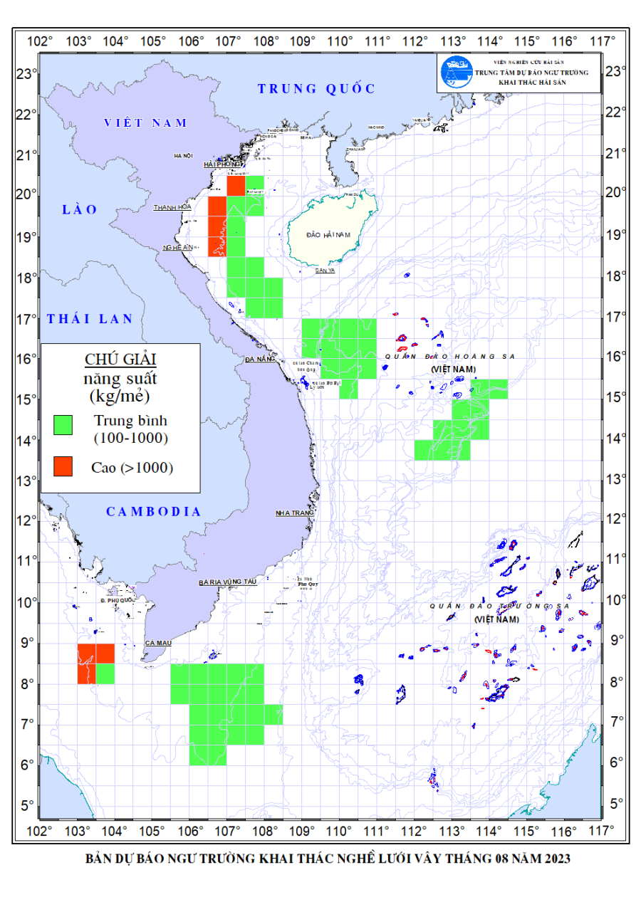 Lịch thủy triều 07/8/2023 (21/6/2023 âm lịch)