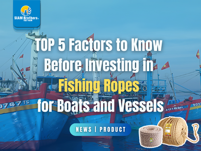 TOP 5 Factors to Know Before Investing in  Fishing Ropes for Boats and Vessels